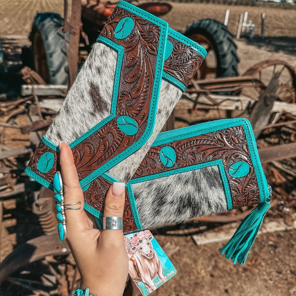The Turquoise Vibes Wallet , a Haute Southern Hyde by Beth Marie Exclusive